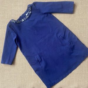 EUC Vineyard Vines navy dress with jeweled neckline